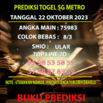 Prediksi Togel Sg Metro 22 Oktober 2023